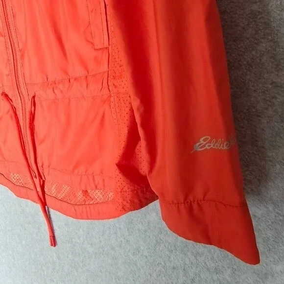 Eddie Bauer Women Size M Lightweight Active Nylon Full Zip Hooded Rain Jacket - Picture 6 of 10